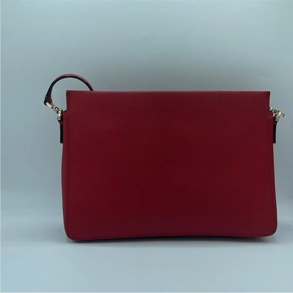 Kate Spade Red Crossbody Bag with Gold Hardware